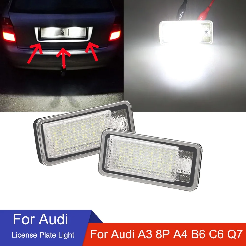 Для Audi A3 светодиодный номерной знак светильник 6000K супер яркий Canbus без номерного