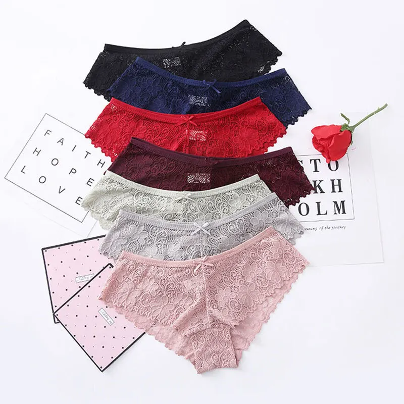 

Женские кружевные трусики-тонги с цветочным принтом