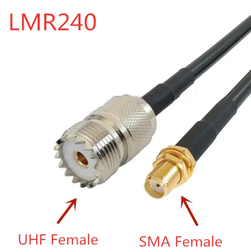

LMR240 кабель UHF, женский разъем SMA, женский, с низким уровнем потери, коаксиальный кабель-перемычка RF 50-4