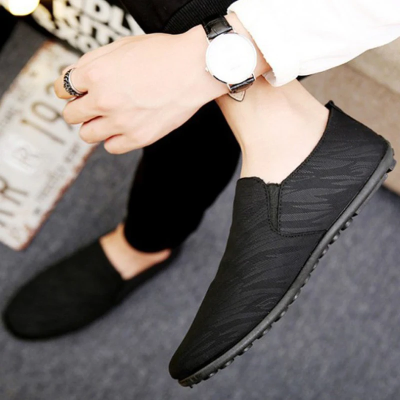 

Men Shoes Mesh Breathable Casual Flats Shoes Lightweight Men Business Shoes Slip On Men Loafers Male Footwear Driving Footwear