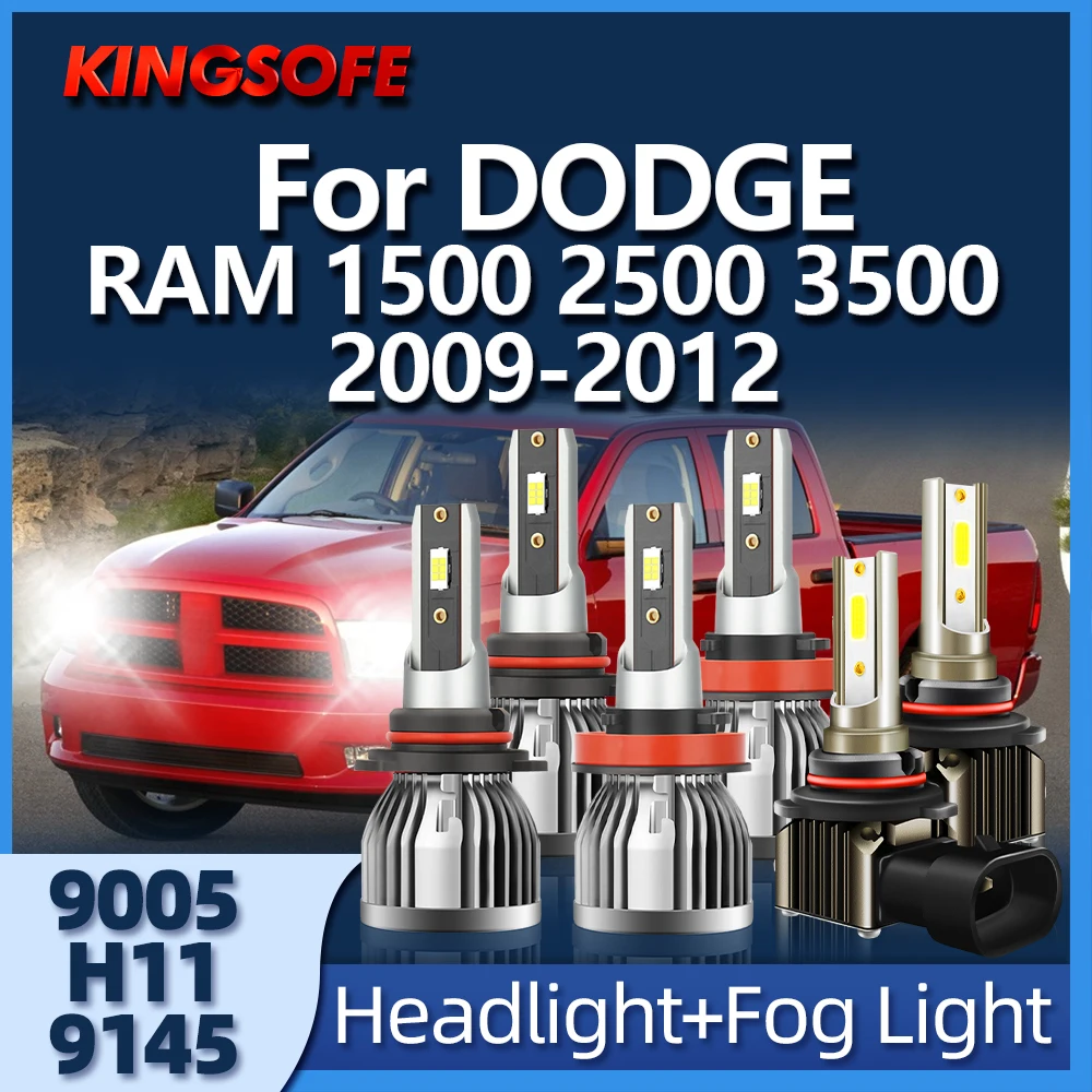 

Car Lights LED 20000LM 9005 H11 LED Lamp Car Headlight Bulbs Auto Fog Light For DODGE RAM 1500 2500 3500 2009 2010 2011 2012