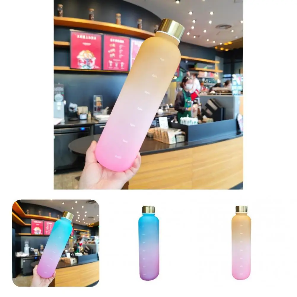 

Useful Water Flask Wide Mouth Plastic Motivational Refillable Drink Jug Drink Flask Water Jug 1000ml