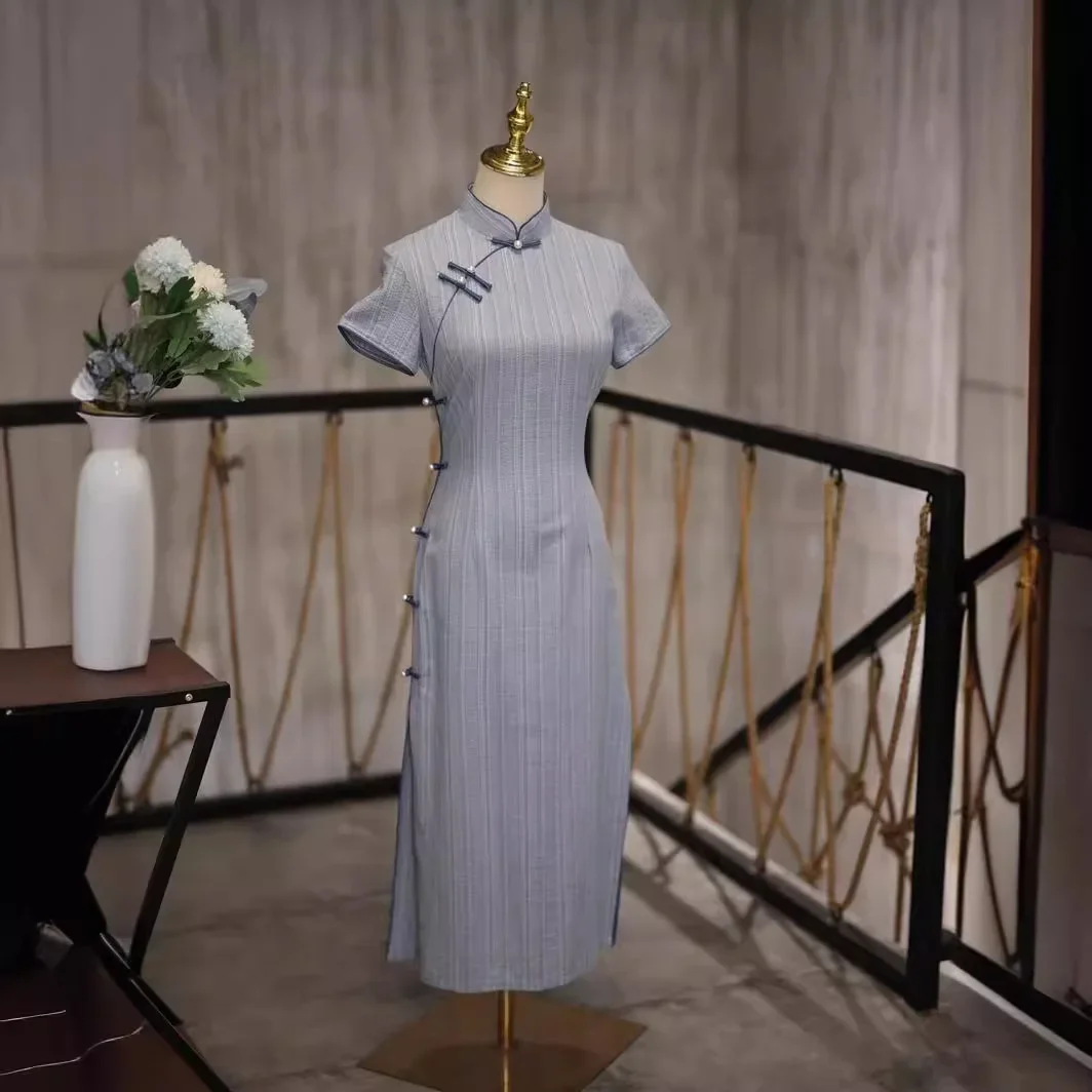 Новинка весна-лето 2024 китайское платье супер элегантное винтажное Повседневное