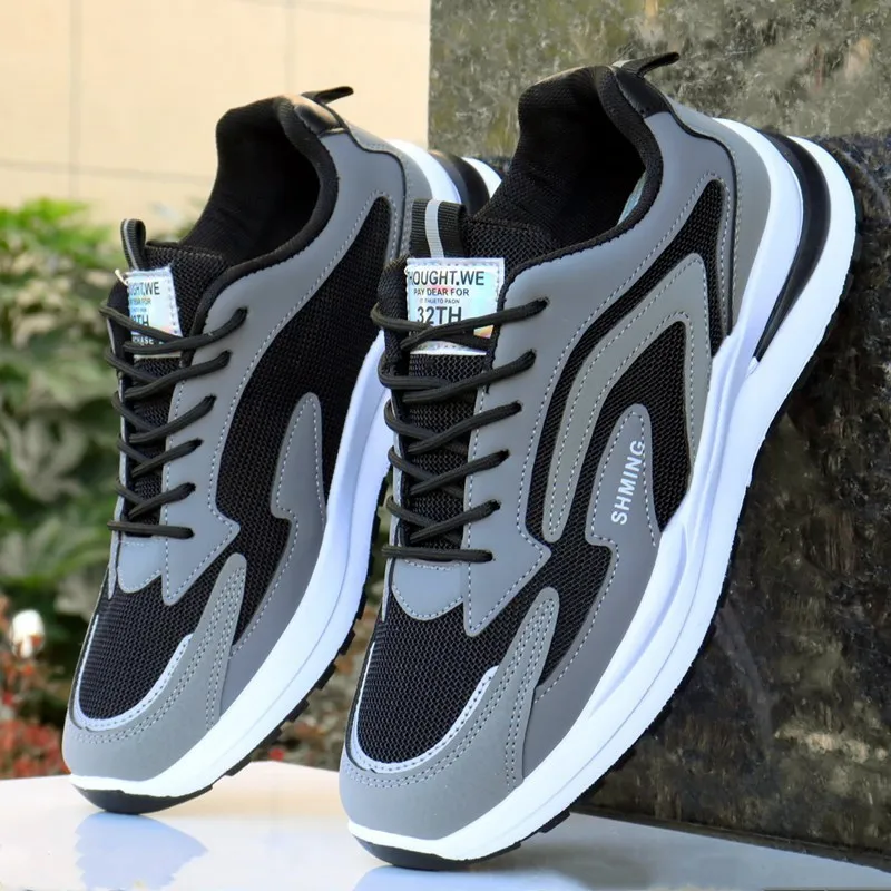 Dad Shoes 2022 Spring and Autumn New Trendy Shoes Mesh Forrest Men's Shoes Casual Sports Shoes Travel Shoes