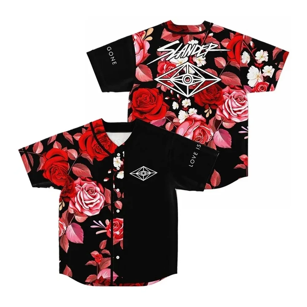 Slander Merch Бейсбольная куртка Футболка Летние женские и мужские модные футболки с
