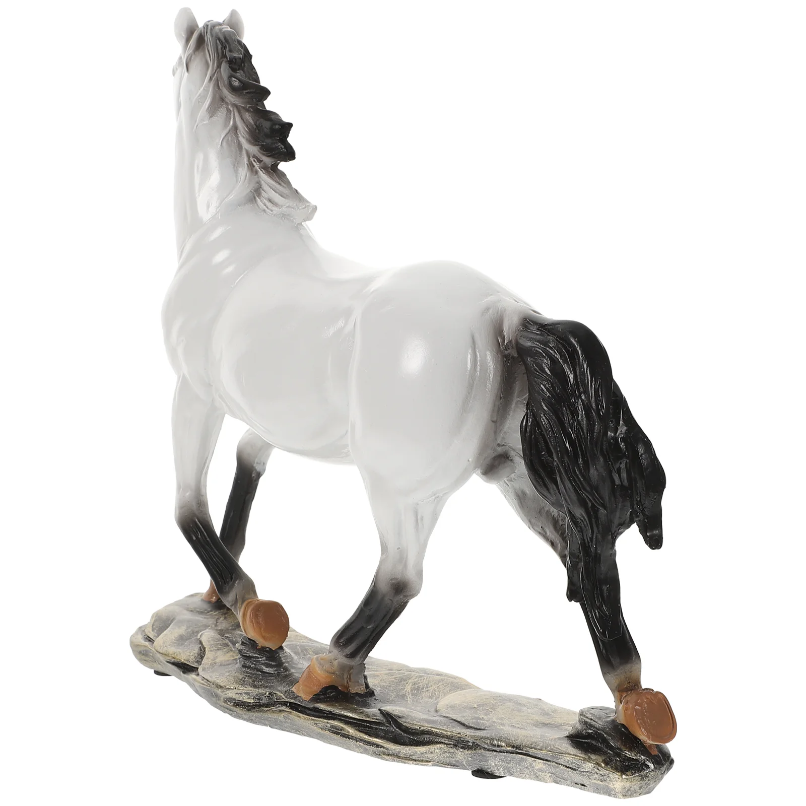 

Imikeya Vintage Decor Horse Figurine Collectible Home Office Tabletop Ornaments White Statue Chinese