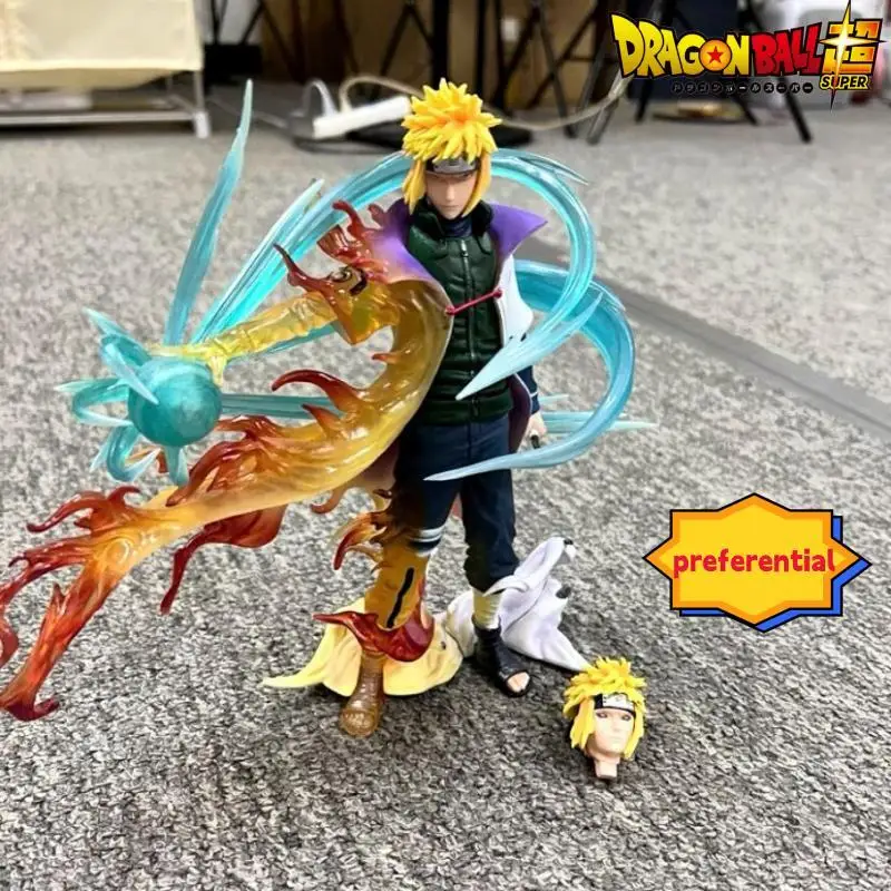

Naruto Anime Figure 26cm Namikaze Minato Gk Pvc Statue Action Figurine Rasengan Desk Decoration Collectible Model Kids Toys Toys