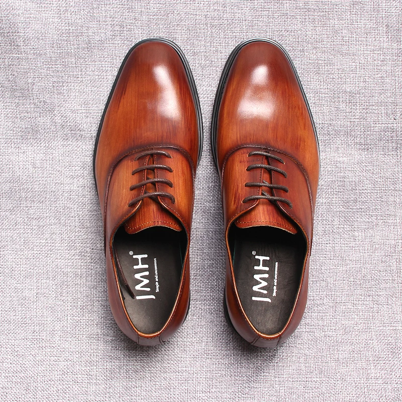 Мужские оксфорды ручной работы натуральная телячья кожа броги обувь для свадьбы