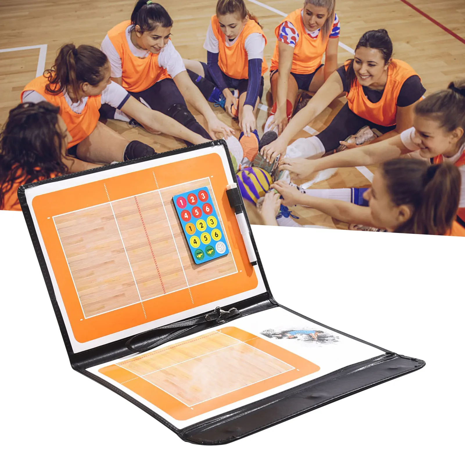 

Coaches Board Collapsible Volleyball Coaching Board For Volleyball Training Dry Erase Tactics Coach Board Clipboard With Marker