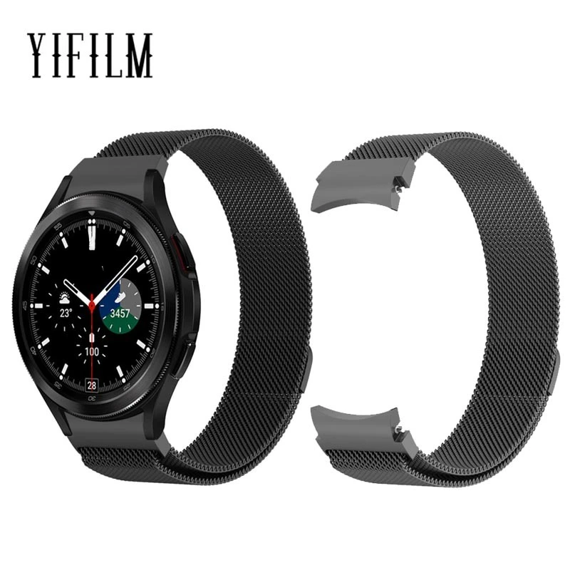 

Ремешок «Миланская петля» для Samsung Galaxy Watch 4 40 мм 44 мм, металлический браслет с магнитной застежкой для Samsung Galaxy Watch 4 Classic 44 мм 46 мм