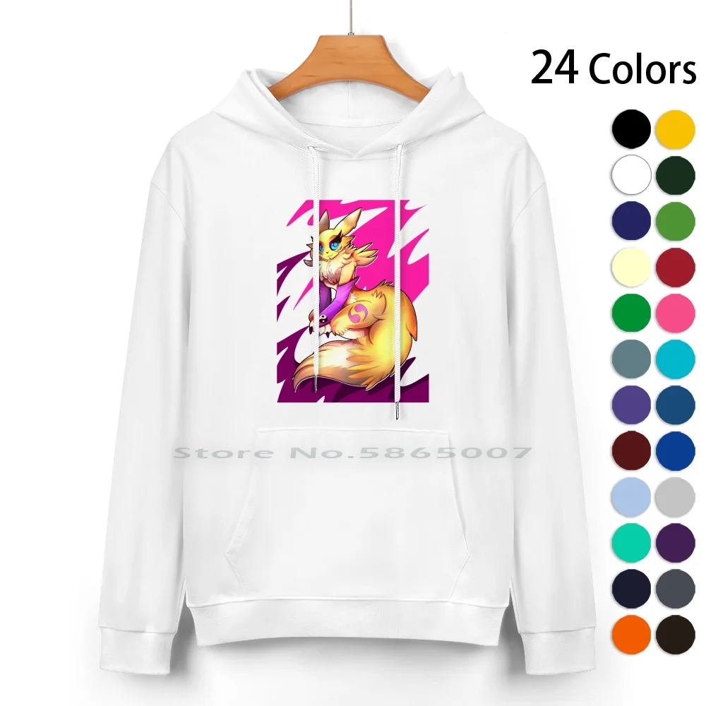 Толстовка Renamon из чистого хлопка свитер 24 цвета Fanart Digimon фантазия аниме Цифровой