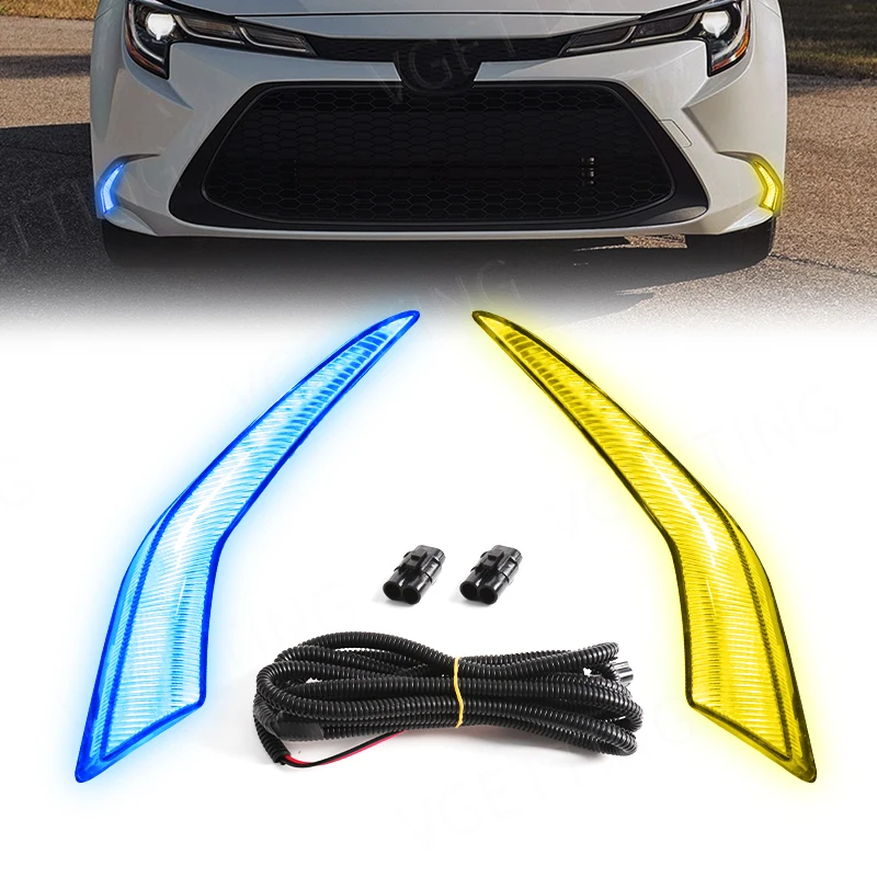 

Toyota Corolla Hybrid Levin 2019-2022 Светодиодные Дневные Ходовые Огни DRL Трехцветные Противотуманные Фары Для Автоматическ...
