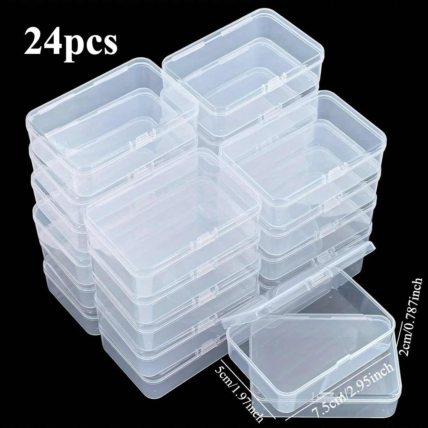 

Набор из 24 прозрачных пластиковых контейнеров для хранения