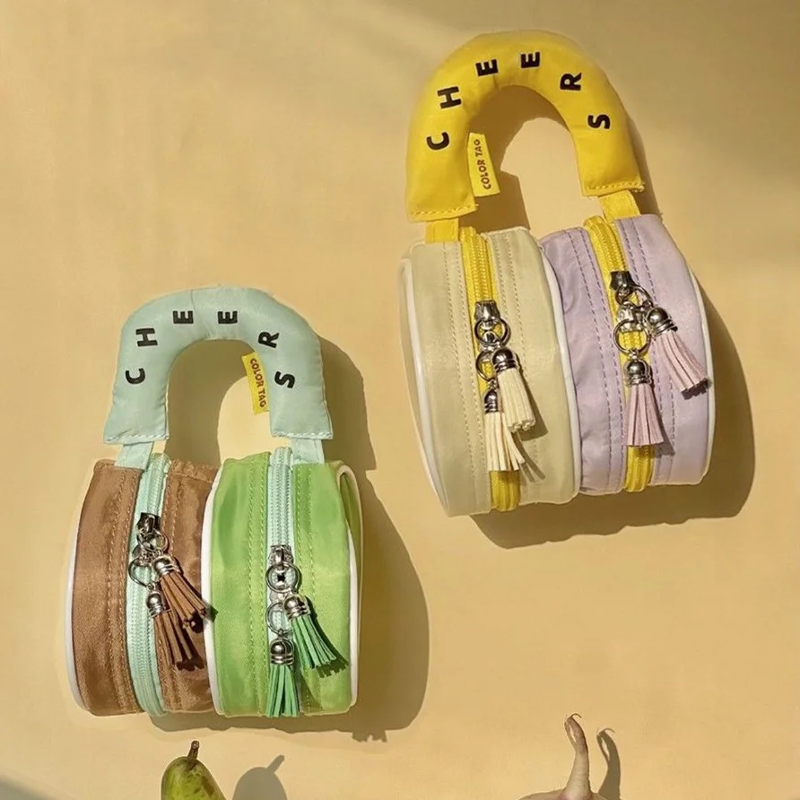 

Женская сумка, нейлоновая Лоскутная Женская сумка-ведро, кошельки и сумки, сумка для хранения, косметичка, корейская женская сумка