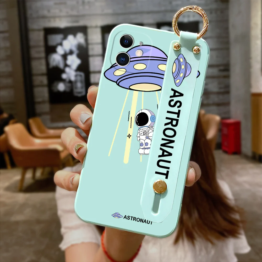 anime phone case for infinix hot 9 play 9 hot 10 astronaut pattern full lens protect shockproof anti knock cover with wristband free global shipping