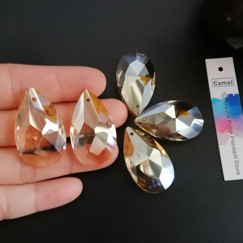 Camal 5 шт. стекло для шампанского 38 мм каплевидная хрустальная бусина люстра подвесная часть лампы призмы ювелирные изделия подвесной декор SunCatcher DIY