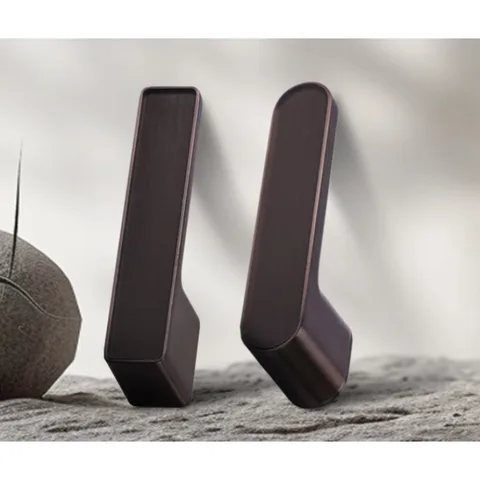 Минималистичный магнитный дверной замок с одной ручкой, черный/серый, бесшумный экологический дверной замок с ключом из цинкового сплава для спальни, домашнего офиса