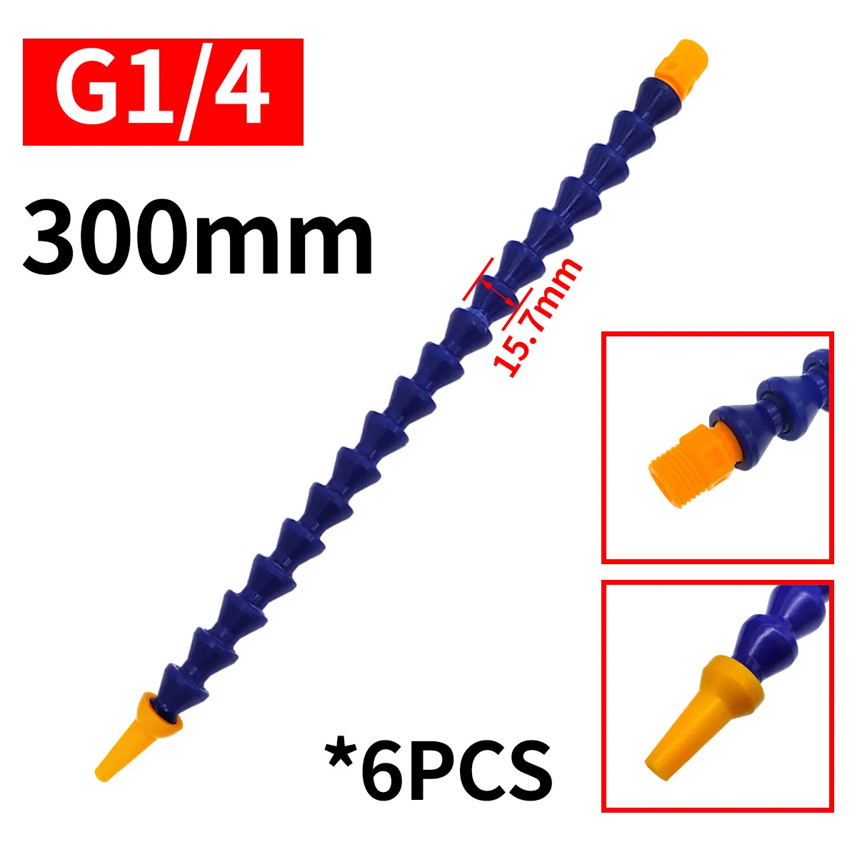 1/4 3/8 1/2 300 мм пластиковый гибкий шланг для водяной масляной охлаждающей жидкости с плоской насадкой для фрезерного станка с ЧПУ, охлаждающая трубка, круглая