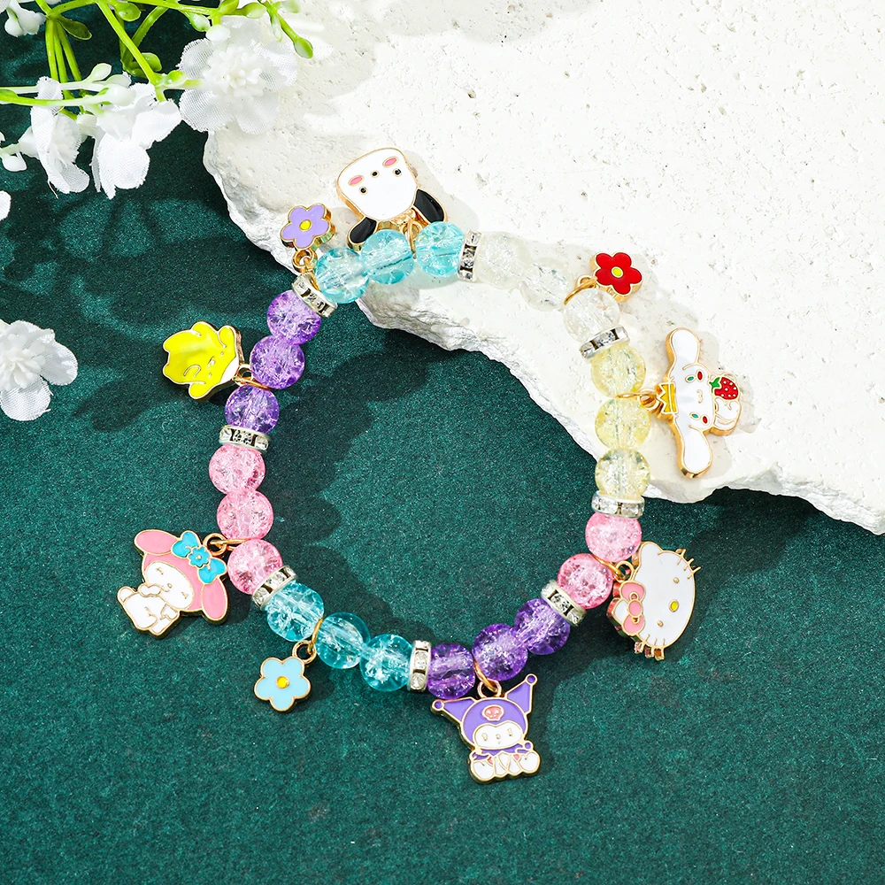 Новый браслет из бисера в стиле аниме Sanrio мультяшный Kuromi Melody корицы Hello Kitty для