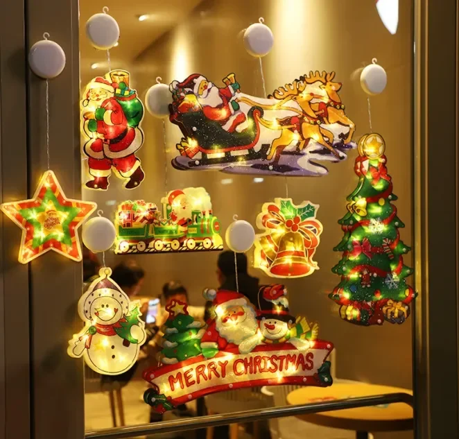 

Christmas Wall Decoration for Indoor and Outdoor with Different Patterns Holiday Lighting.