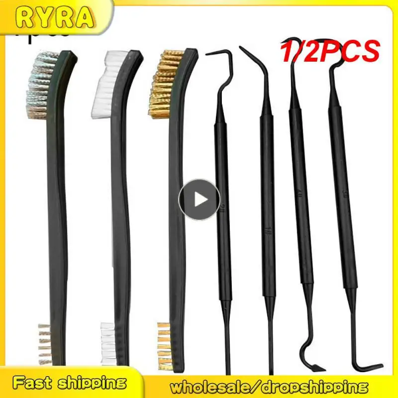 

1/2PCS Multi-function Car Detailing Cleaning Tool Accessories Wire Brushes and 4 Nylon Picks Pick and Brush Set 3 Double-headed