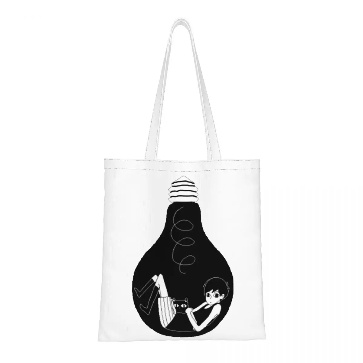 

Omori Women Shoulder Bags Horror Game Eco Shoulder Bag Cute High Capacity Shopping Tote Casual Canvas Bag for Student Swimming