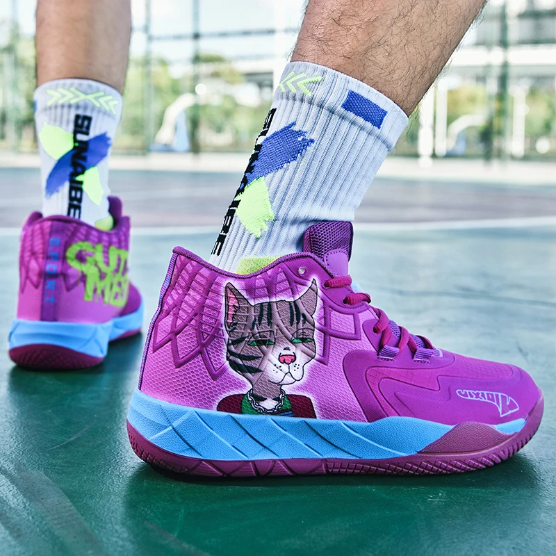 QNX-888 Mens Basketball Sneakers Non-Slip Gym Training Sports Shoes for Kids Wearable ForMotion Basketball Shoes for Male 2023