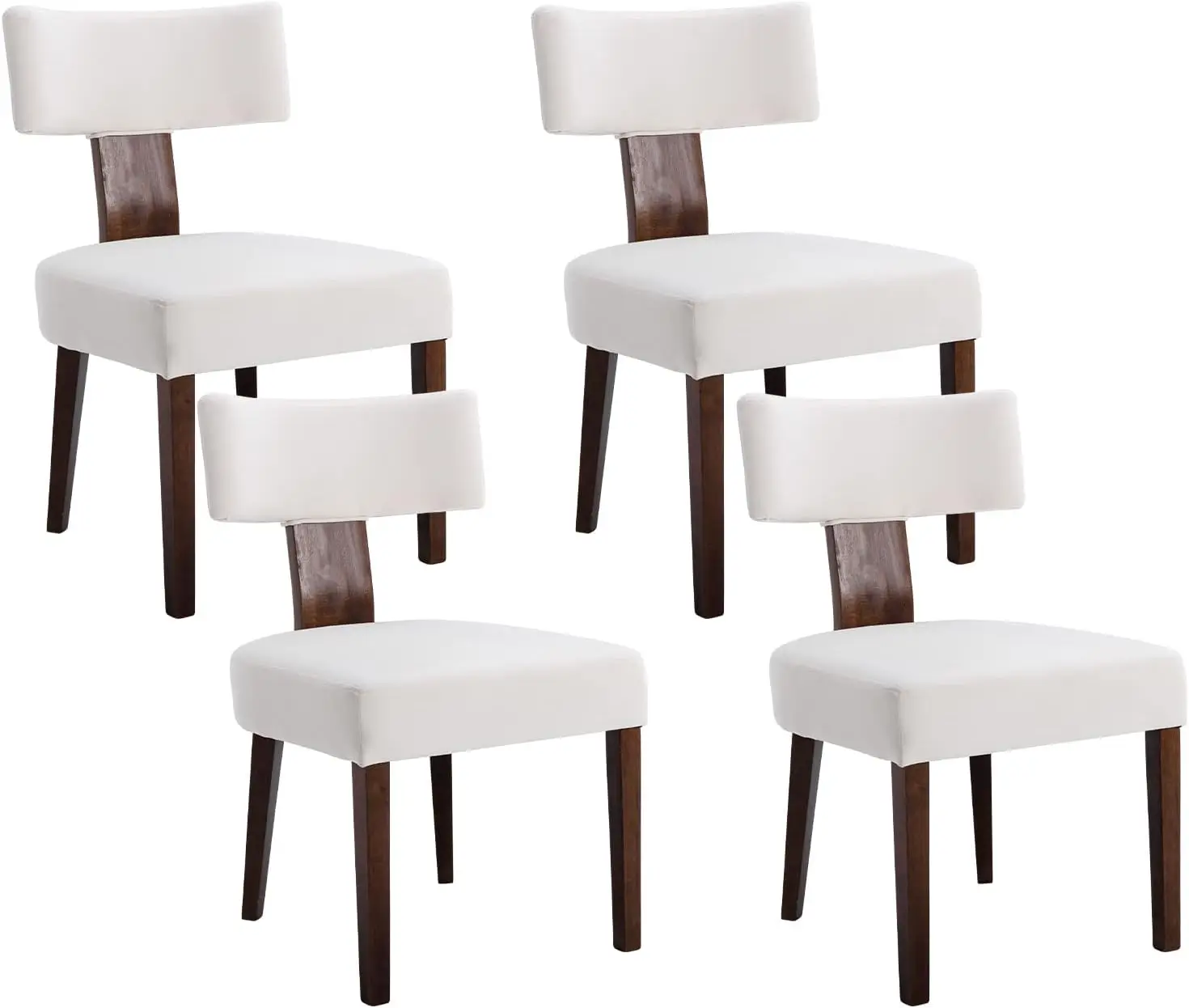 Мягкие обеденные стулья для фермерского дома набор из 4-х современных стульев