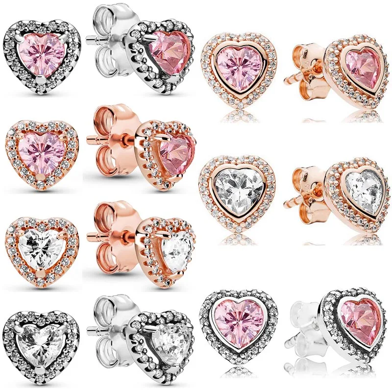 

Женские серьги из серебра 925 пробы, с розовым кристаллом