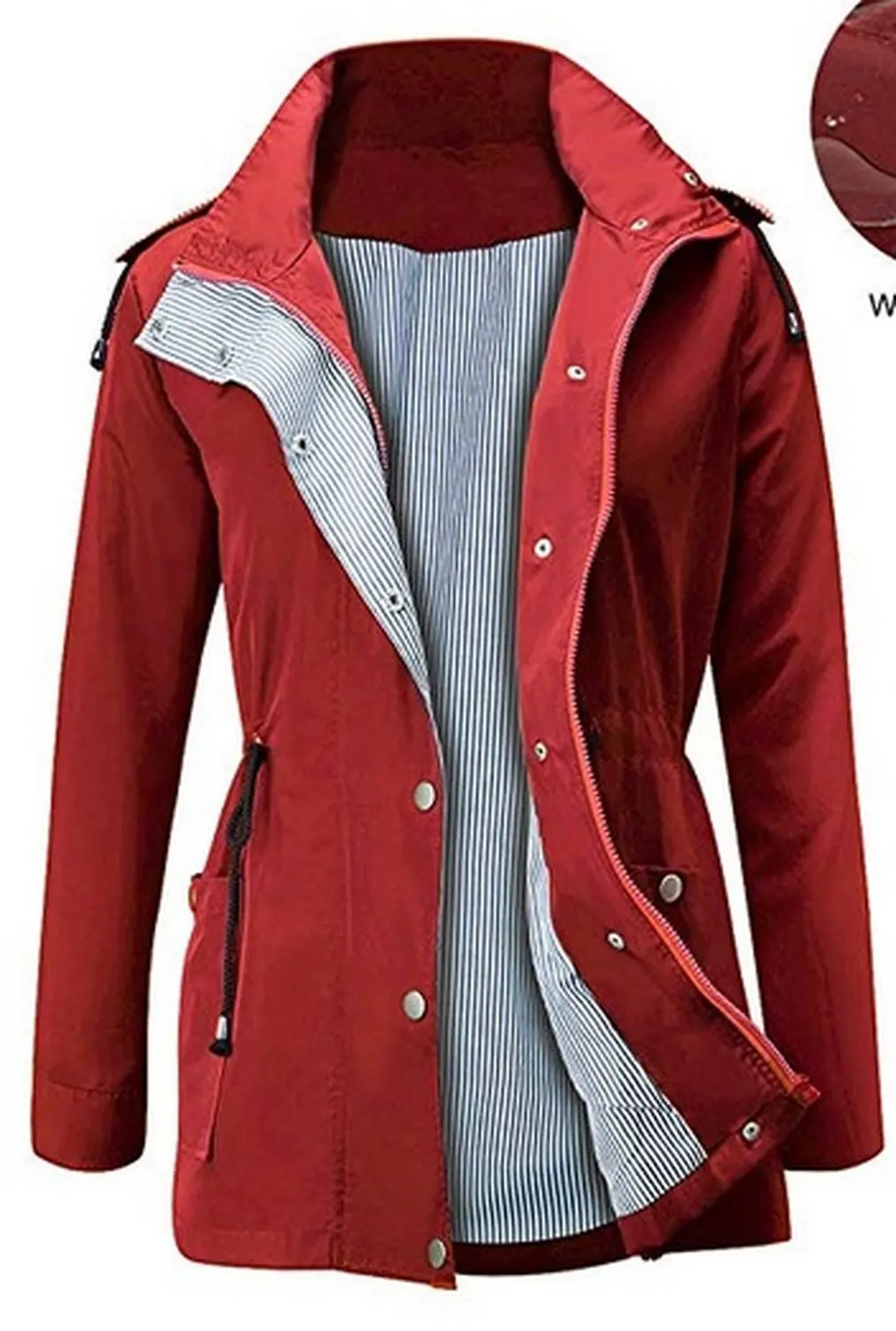 

Women Jacket Coat Windproof Waterproof Transition Hooded Jackets Outdoor Hiking Clothes Outerwear Women's Lightweight Raincoat