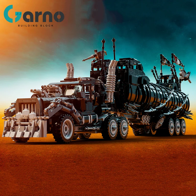 

Garno технический автомобиль фильм сумасшедший-Макс Военная установка модифицированный грузовик набор креативных строительных блоков игрушки для детей подарок для мальчиков