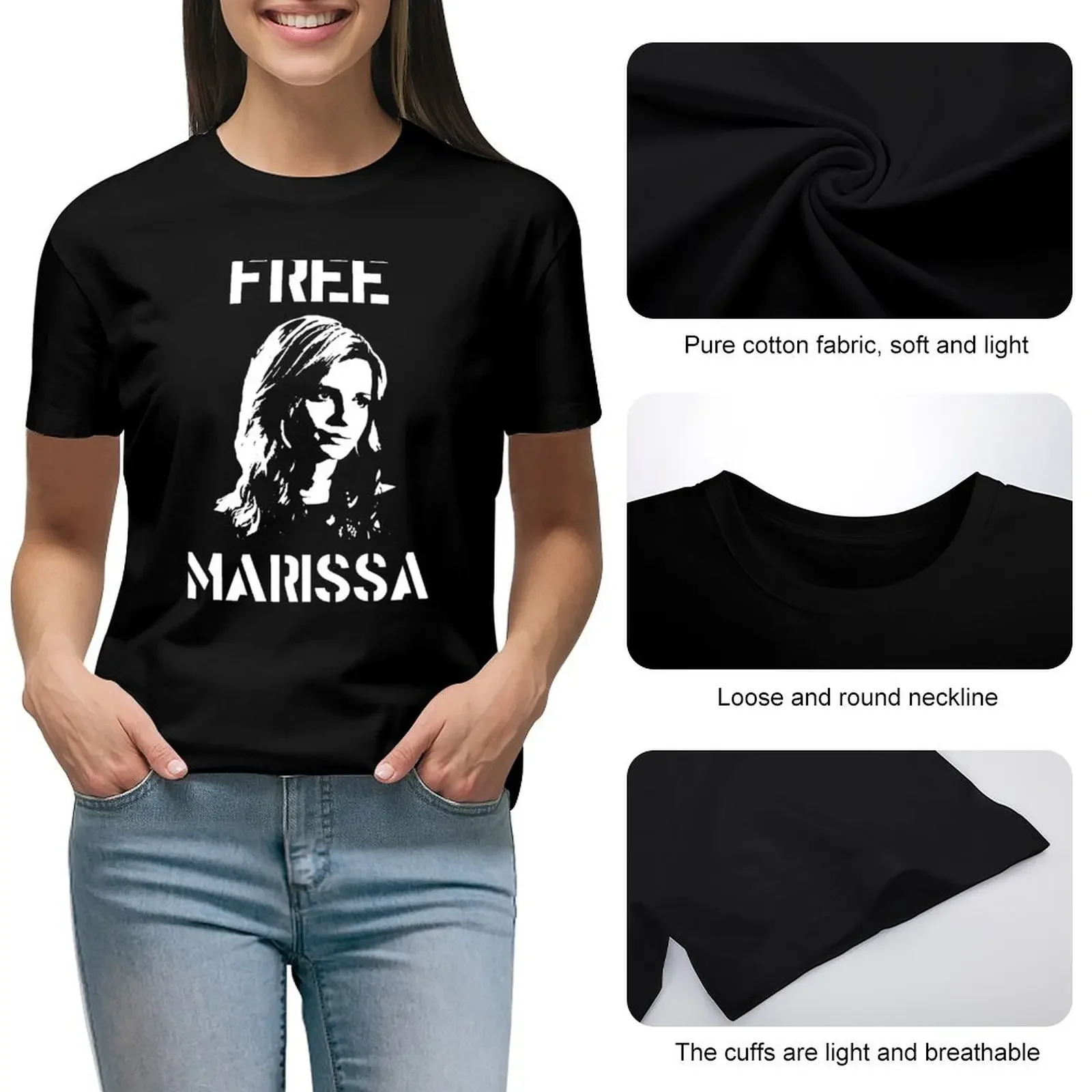 Бесплатная футболка Marissa (Never Forget OC) с графикой корейская мода быстросохнущие топы