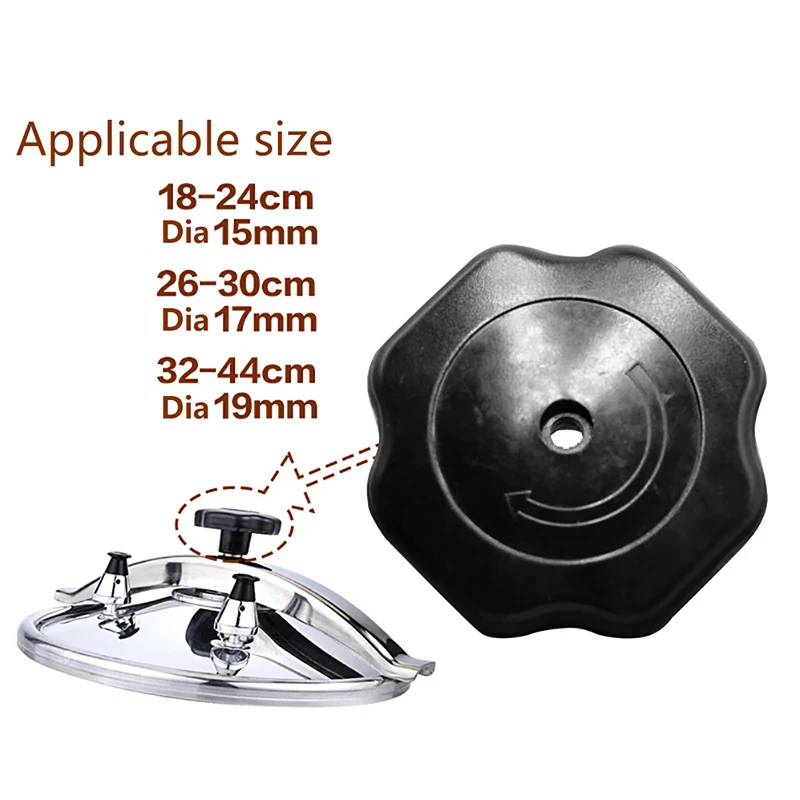 

Pressure Pan Handle Button Explosion-proof Bakelite Spiral Button Cooker Pot Lids Knob Kitchen Cookware Replacement Accessories