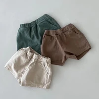 2022 summer new baby cotton shorts solid kids casual shorts breathable newborn toddler pants infant boy girl clothes