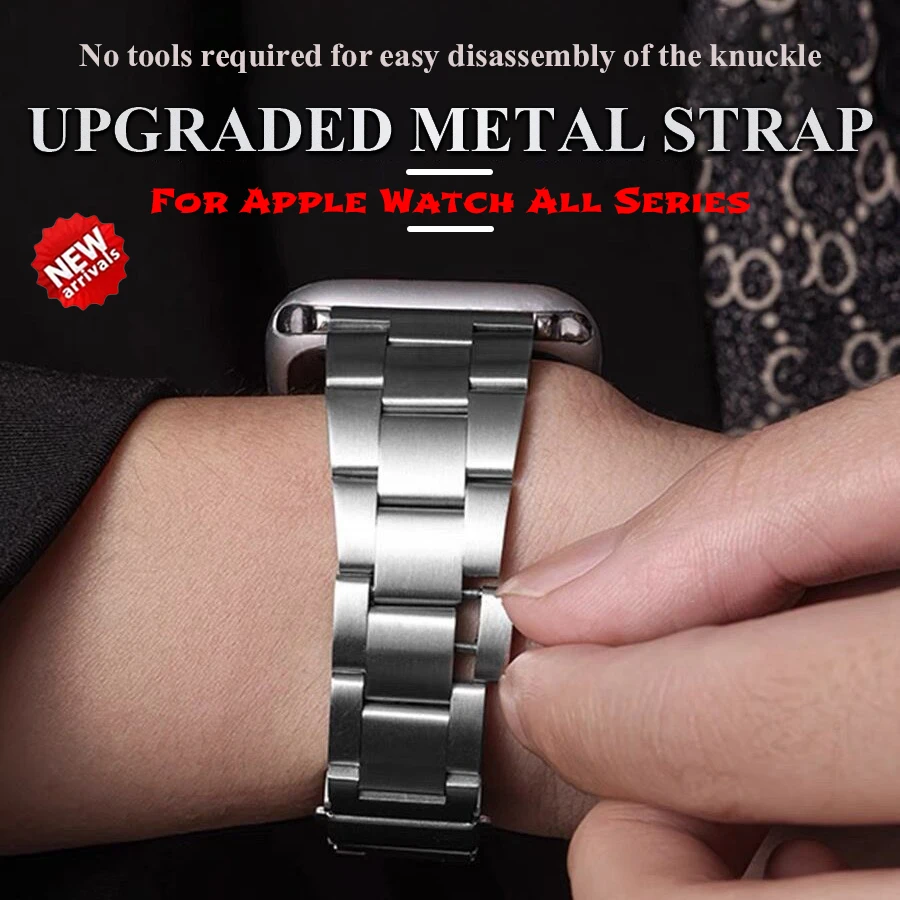 z łatwością demontażu metalowego paska do AppleWatch Band 9 8 7 45 mm 41 ze stali nierdzewnej iWatch Series Ultra 2 49 6 5 4 3 SE 44 42