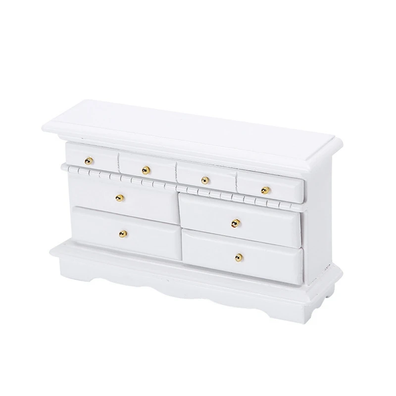 

1/12 Dollhouse Miniature Mini Simulated Wooden Cabinet Lockers TV Cabinet With Drawer Furniture Model Accessories