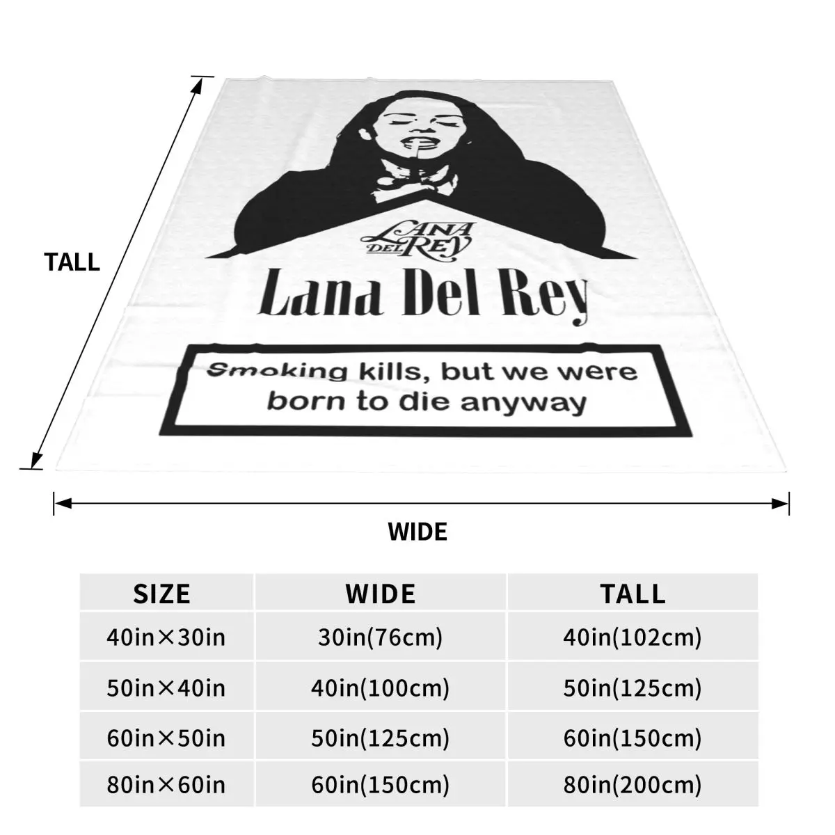 Одеяло Ланы Дель Рей коралловый флис плюшевый текстильный декор курильщи
