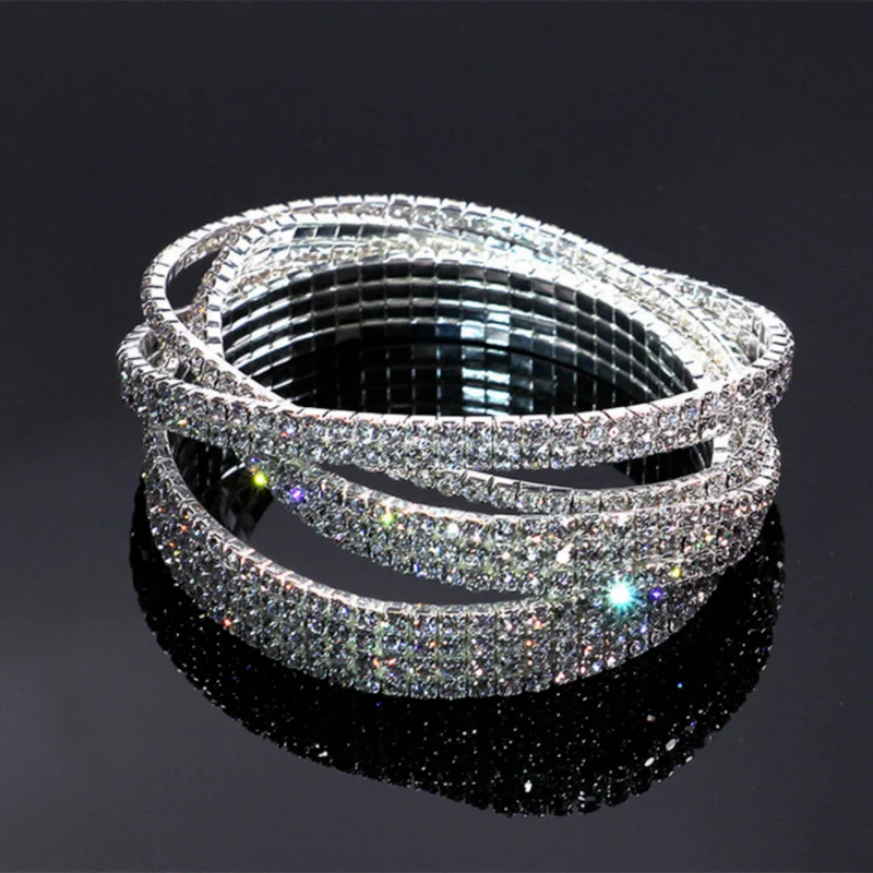 

Diamond Elastic CrystalAnklet 2021 Summer Beach Foot Jewelry Fashion Style Anklets for Women