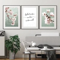 modern poster cherry blossom what is done in love is done well quotes canvas painting hd print simple wall art home decoration