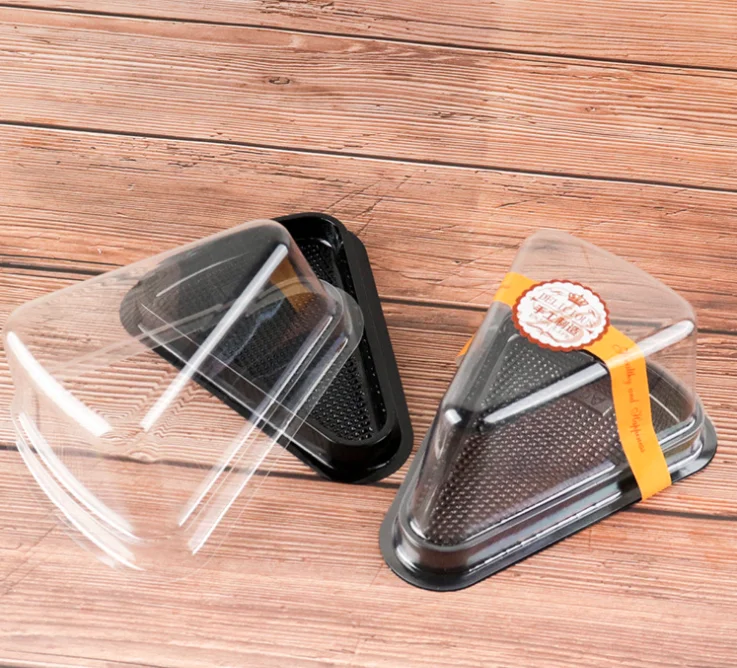 Es Wedding Decoration Gift Boxes Plastic Triangle Packaging Cake Tray Holder Wedding Birthday Party Favor