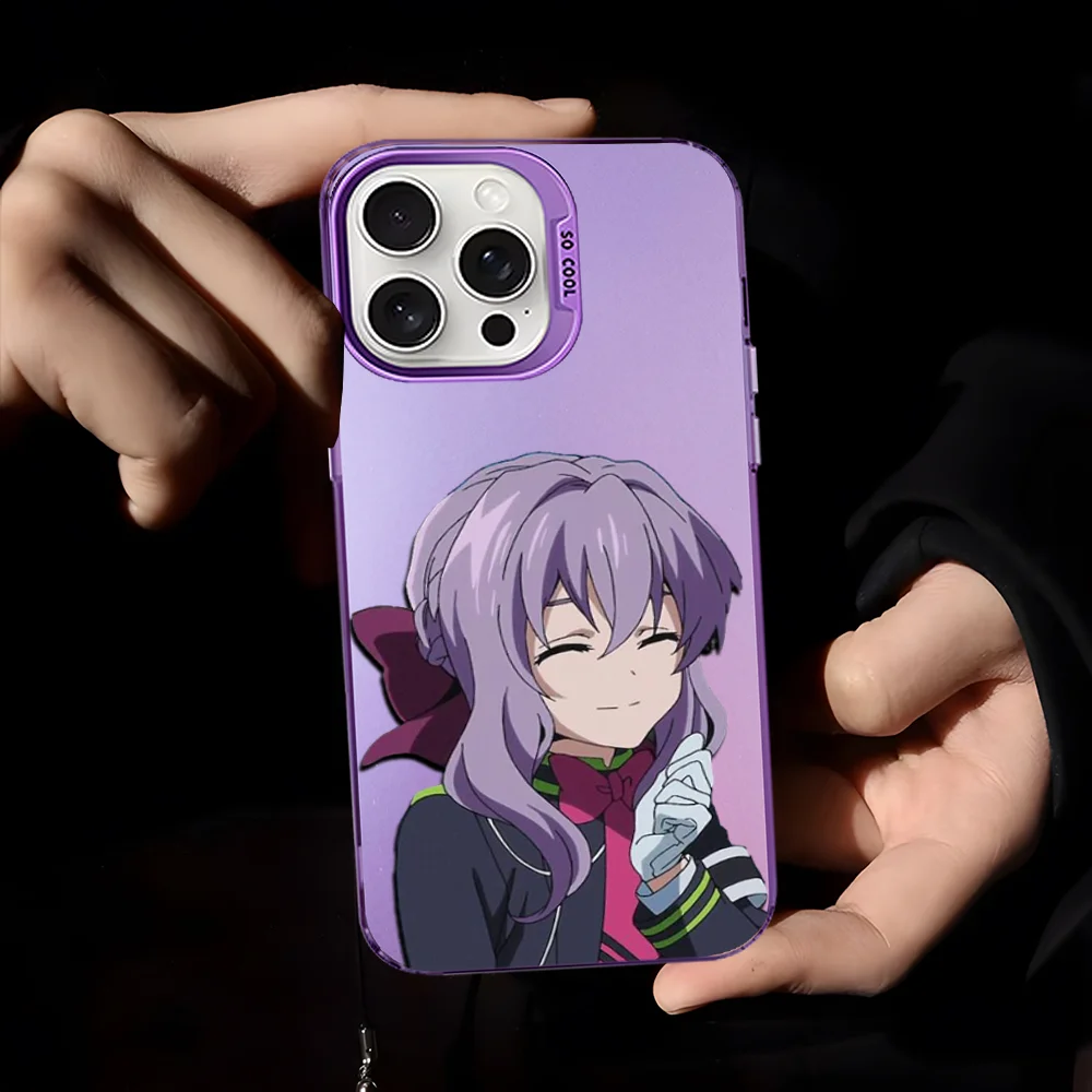 Чехол для телефона Серафим конца Hiiragi Shinoa iPhone 16 15 141312 11 Pro Max X XR XSMAX 8 7 Plus Матовая