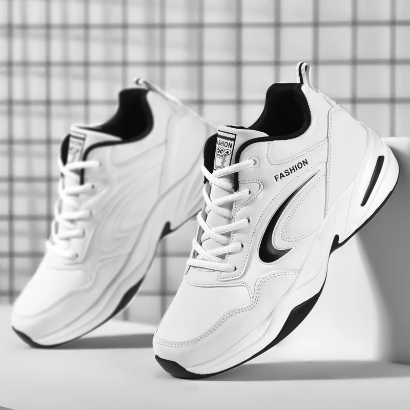 

Men's Sneakers shoes fall and winter of 2022 a new white leather waterproof leisure sports shoes men warm cotton shoes running