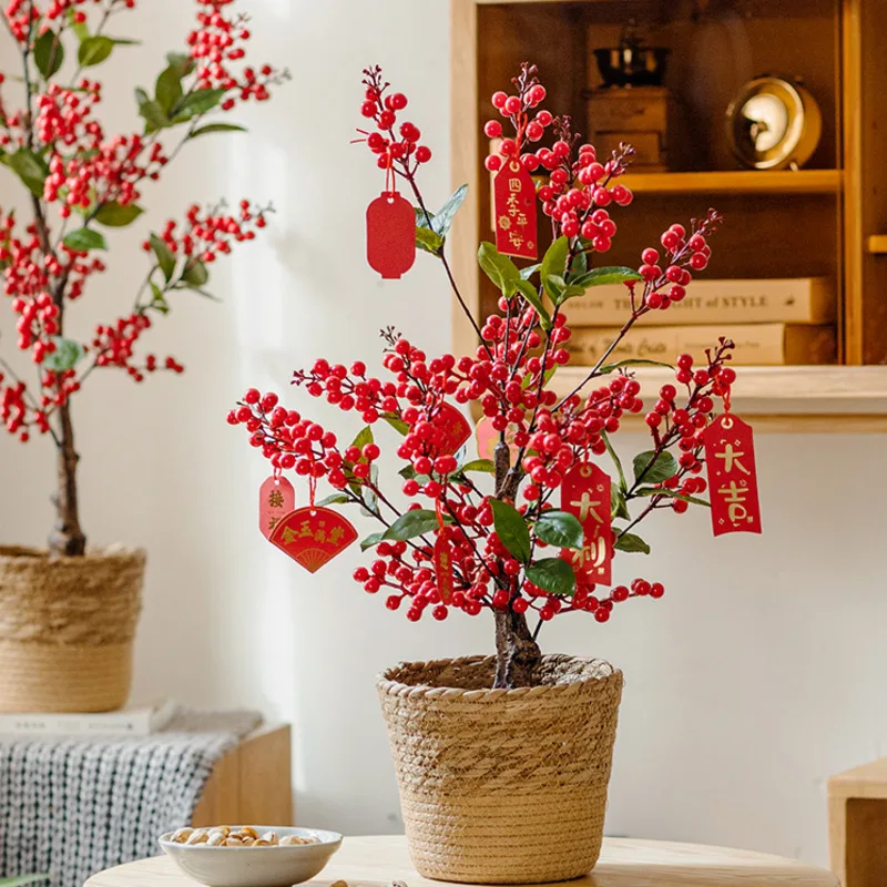 Имитация богатых фруктов падуба в китайском стиле искусственные цветы для