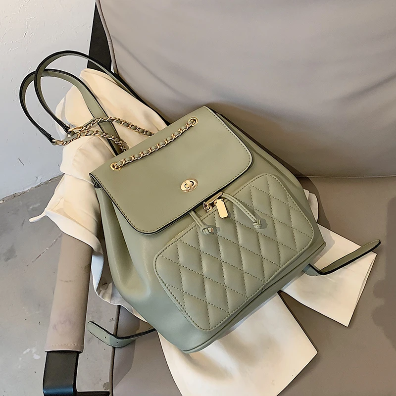 

DORANMI Diamond Lattice Schoolbag Women's Backpacks 2020 Luxury Brand Designed Female Rucksack Square Backpacks Mochila BG937