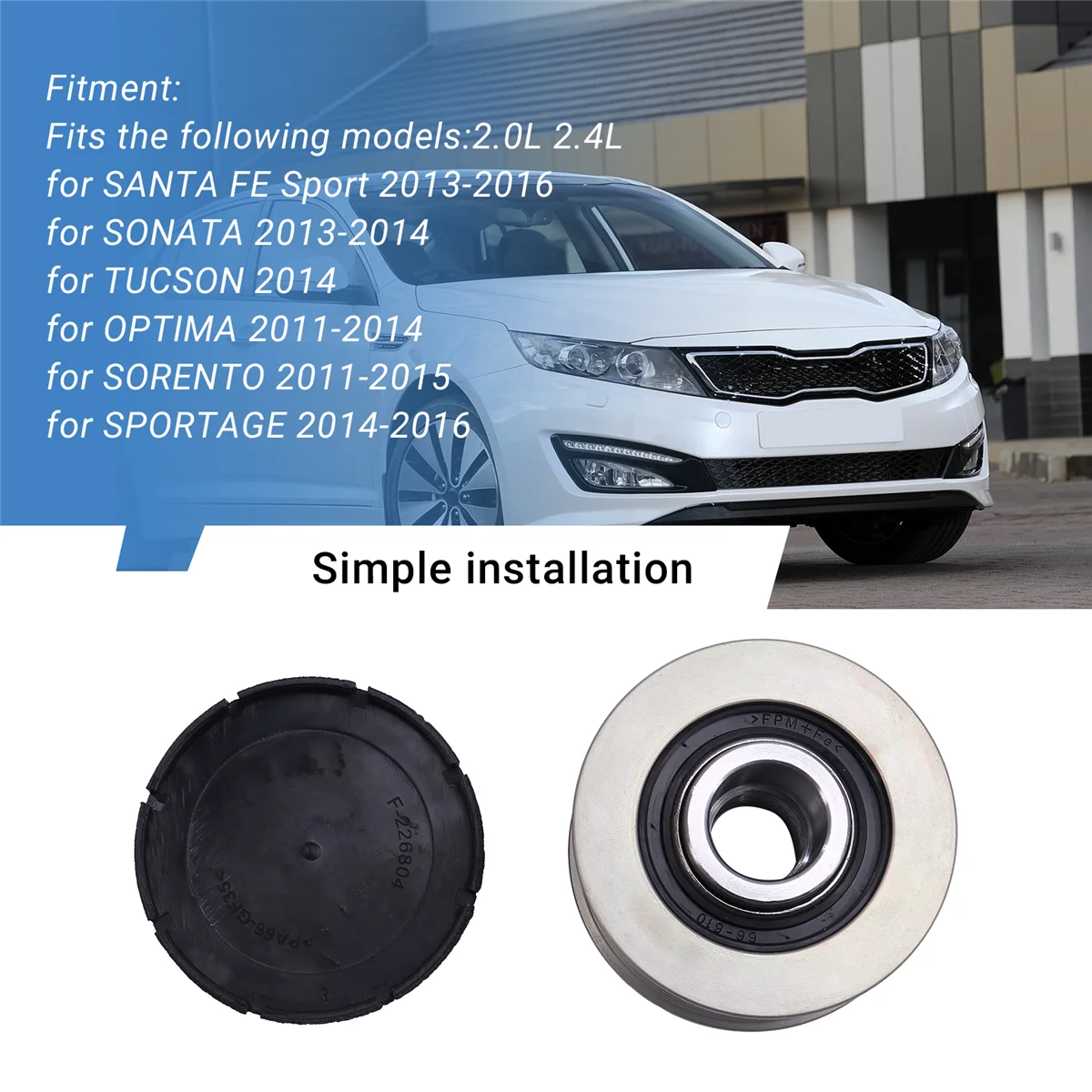 Автомобильный генератор сцепления 37322-2G500 373222G500 для Hyundai Santa Fe Kia Optima Sorento Sportage 2 0 л 4