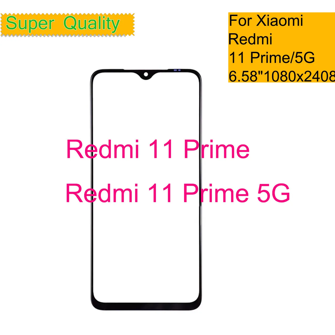 

Замена для Xiaomi Redmi 11 Prime 5G Сенсорная Панель переднее внешнее стекло ЖК-объектив с OCA