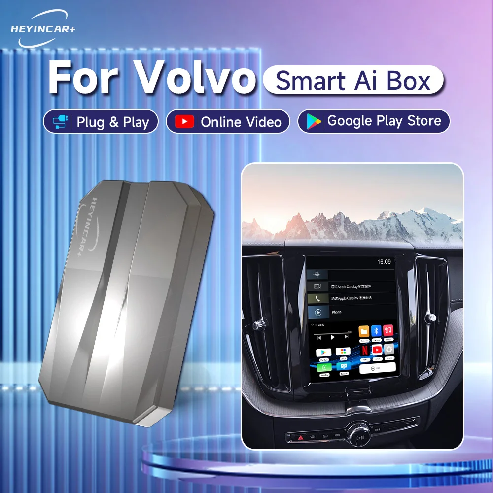 2023 г., HEYINCAR Smart AI Box, Android, авто, беспроводной CarPlay для Volvo XC40/60/90 S60/90 V40