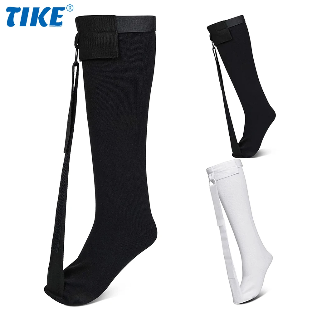 TIKE Foot Drop Plantar Fasciitis Night Stockings Soft Stretching Boot Splint for Sleeping, Achilles Tendonitis, Heel Pain Relief
