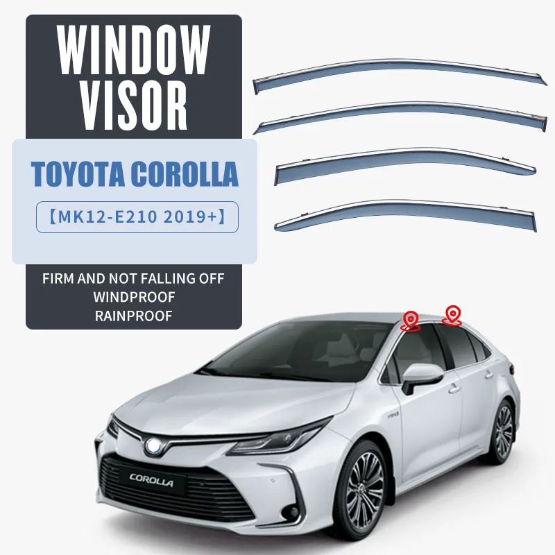 

For Corolla Window visor Weather Shield Side Window Deflector Car windshield weather shield Car accessories