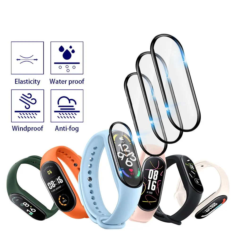 

Proof Accessories Full Coverage Guard Cover 3D Protective Film Screen Protector Soft Fibre Glass For Xiaomi Mi Band 7